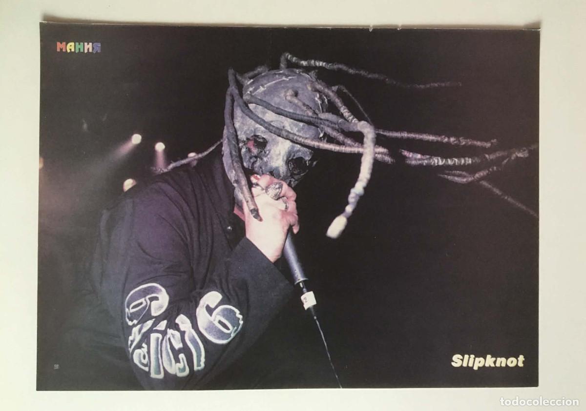 Coleccionismo de carteles: Slipknot Corey Taylor / Pink Original Vintage Double-Sided Poster A4 - Mania Magazine Bulgaria Music