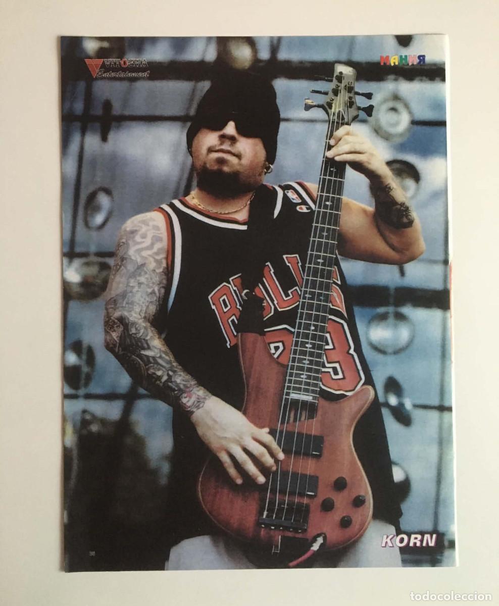 Coleccionismo de carteles: Korn Fieldy / S Club 7 Original Vintage Double-Sided Poster A4 - Mania Magazine Bulgaria Music