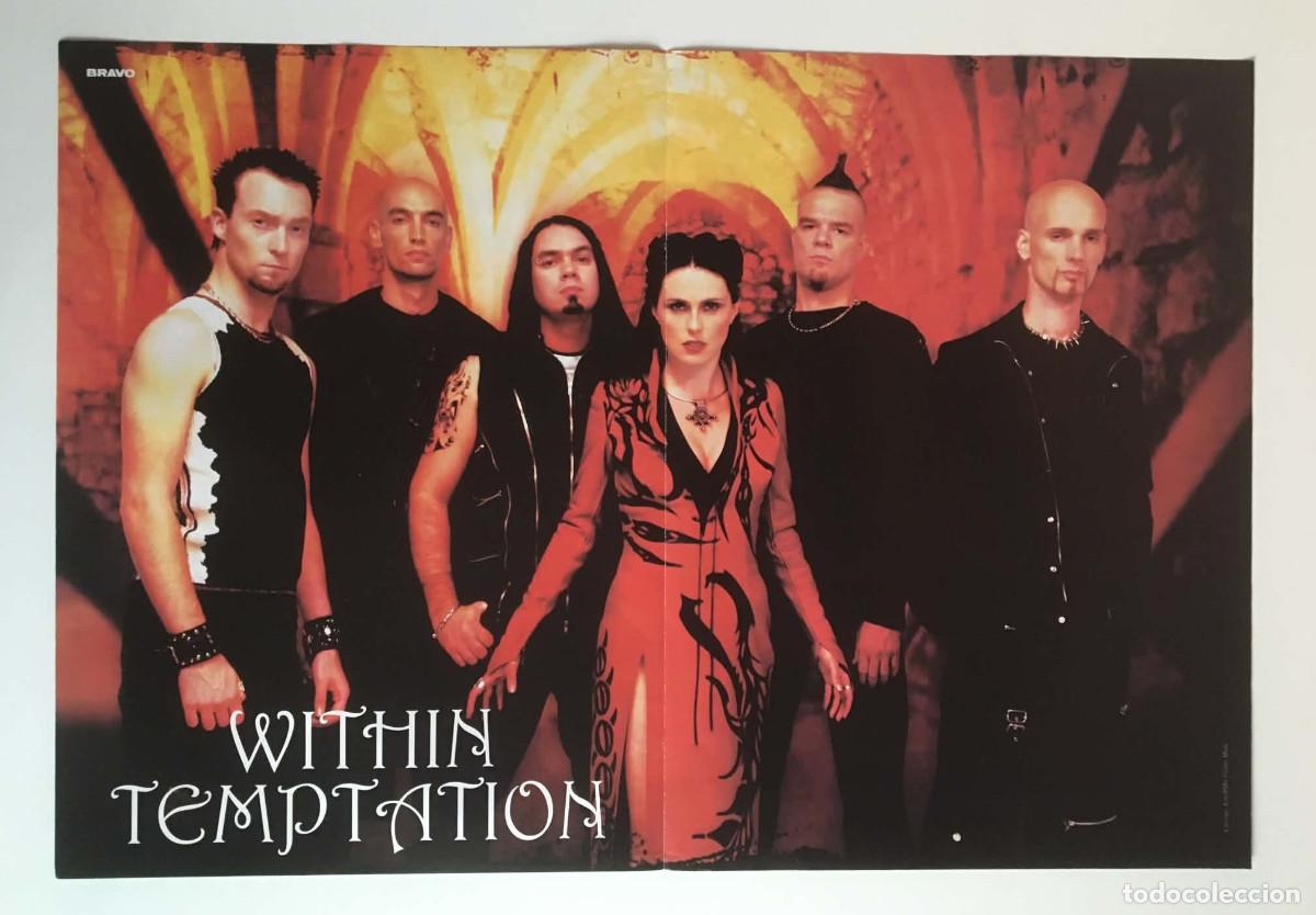 Poster collecting: Within Temptation / Elize Original Vintage Double-Sided Poster A3 - Bravo Magazine Bulgaria Music