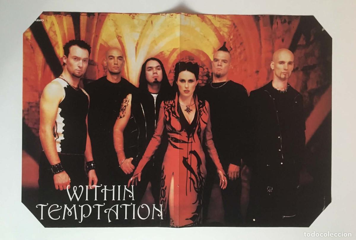 Coleccionismo de carteles: Within Temptation / Elize Original Vintage Double-Sided Poster A3 - Bravo Magazine Bulgaria Music
