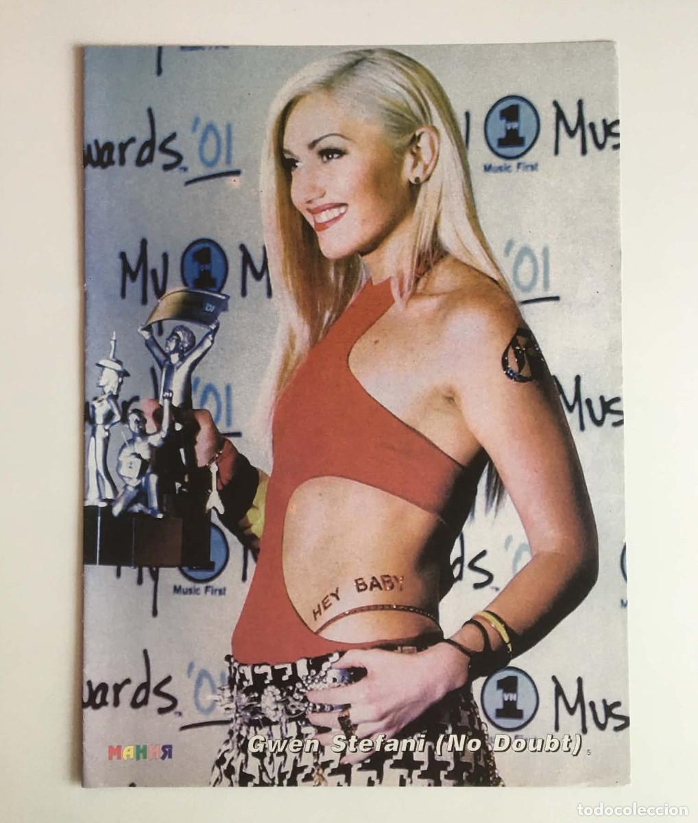 Coleccionismo de carteles: Gwen Stefani No Doubt / Anastacia Vintage Double-Sided Poster A4 - Mania Magazine Bulgaria Music