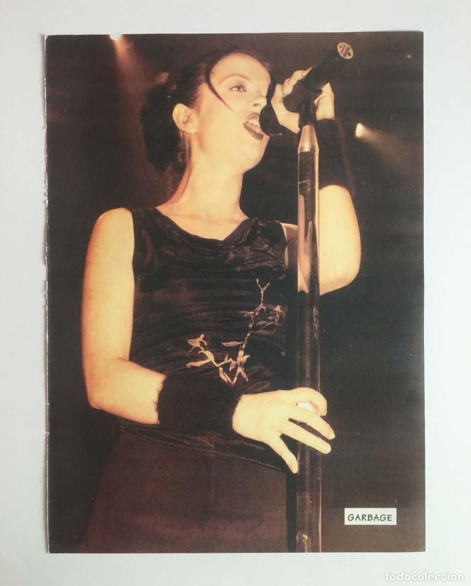 Coleccionismo de carteles: Shirley Manson Garbage / George Michael Vintage Double-Sided Poster A4 - Mix Magazine Bulgaria Music