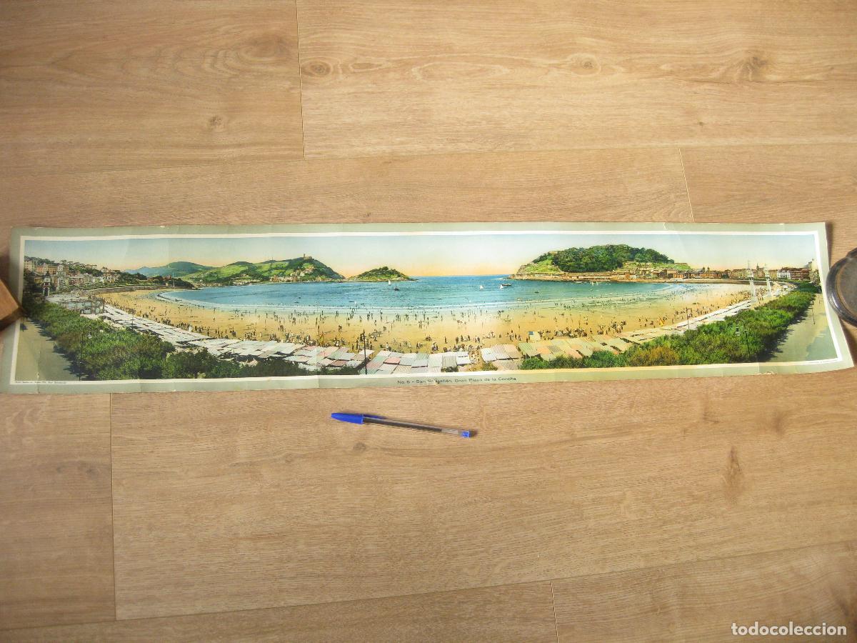 Coleccionismo de carteles: L&Aacute;MINA N&ordm; 5 CON VISTA APAISADA DE LA GRAN PLAYA DE LA CONCHA DE SAN SEBASTIAN.