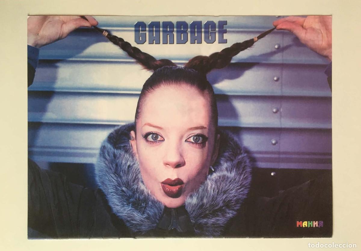Coleccionismo de carteles: Shirley Manson Garbage / All Saints Vintage Double-Sided Poster A4 - Mania Magazine Bulgaria Music