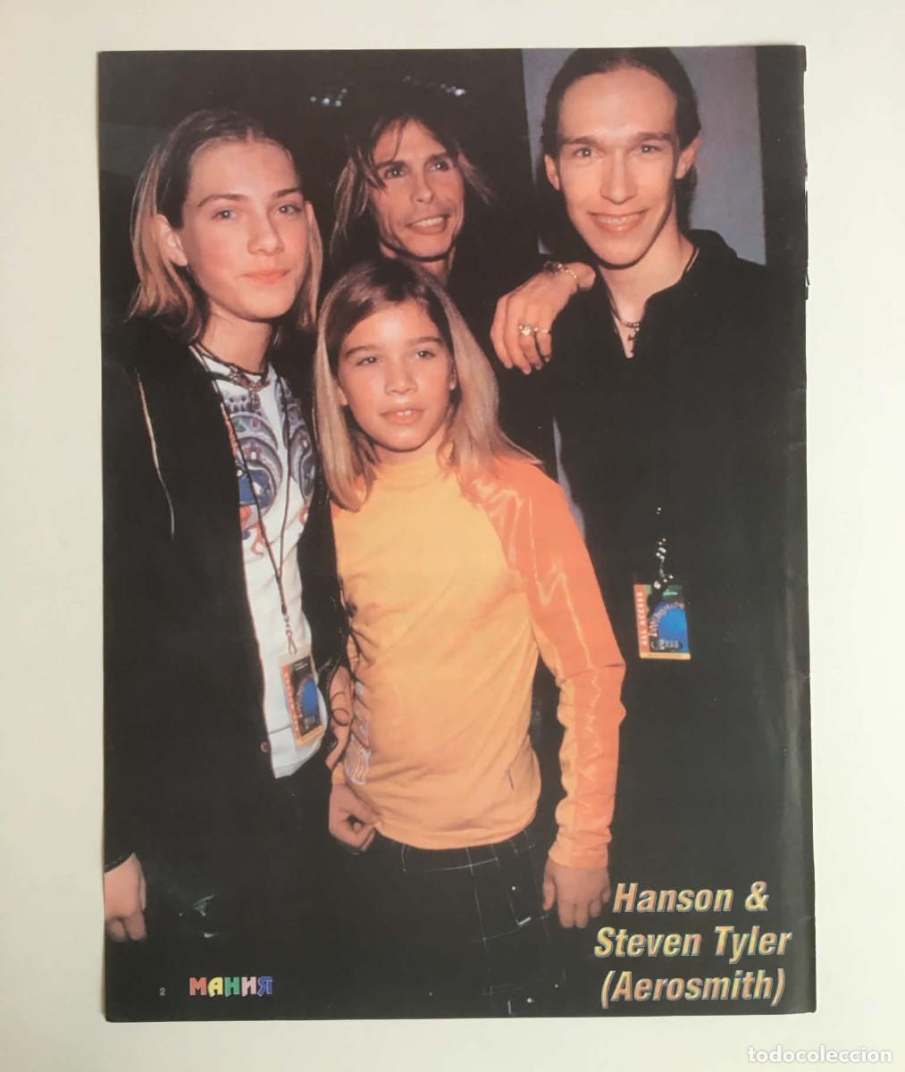 Coleccionismo de carteles: Hanson & Steven Tyler Aerosmith Vintage Poster A4 - Mania Magazine Bulgaria Music