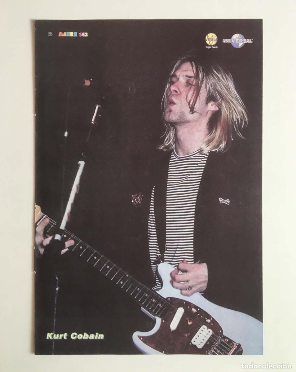 Coleccionismo de carteles: Kurt Cobain Nirvana / Eminem Vintage Double-Sided Mini Poster A5 - Mania Magazine Bulgaria Music