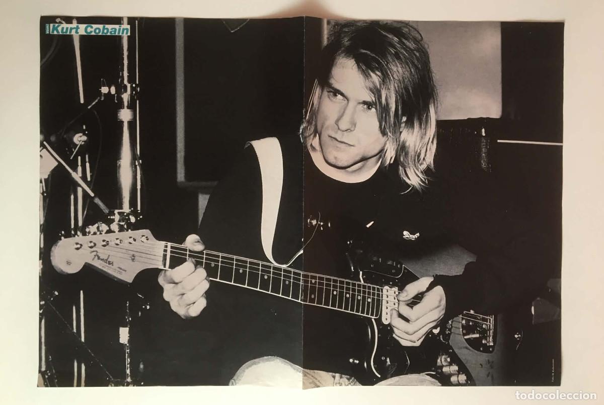 Coleccionismo de carteles: Kurt Cobain Nirvana / Jessica Alba Vintage Double-Sided Poster A3 - Yam! Magazine Germany Music