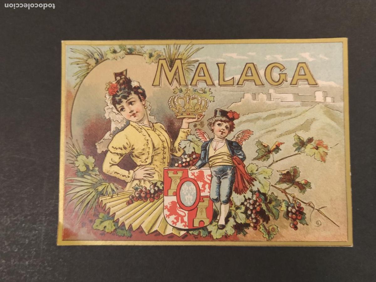 Coleccionismo de carteles: TARJETA ANTIGUA VINOS DE MALAGA -VER FOTOS-(116.712)