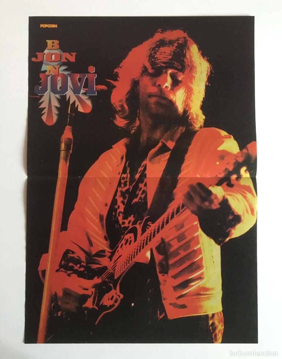Coleccionismo de carteles: Jon Bon Jovi / Green Day Vintage Double-Sided Poster A3 - Popcorn Magazine Bulgaria Music 90s