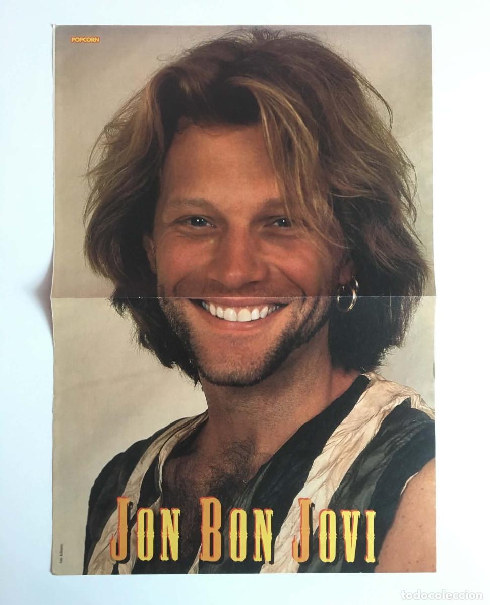 Coleccionismo de carteles: Jon Bon Jovi / Rednex Vintage Double-Sided Poster A3 - Popcorn Magazine Bulgaria Music 90s