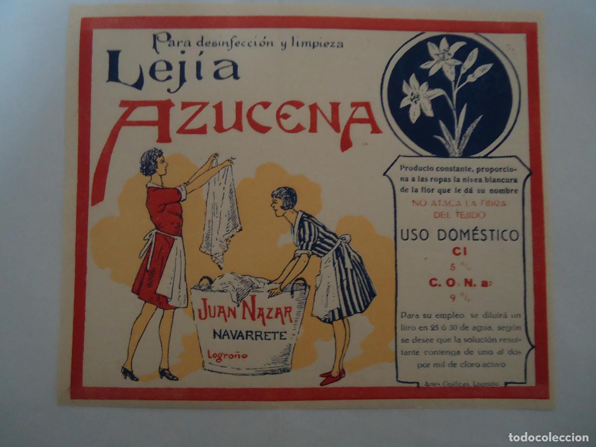 Collectionnisme d'affiches: CARTEL EN PAPEL DE LEJIA AZUCENA DE JUAN NAZAR DE NAVARRETE- LOGRO&Ntilde;O. PP -12