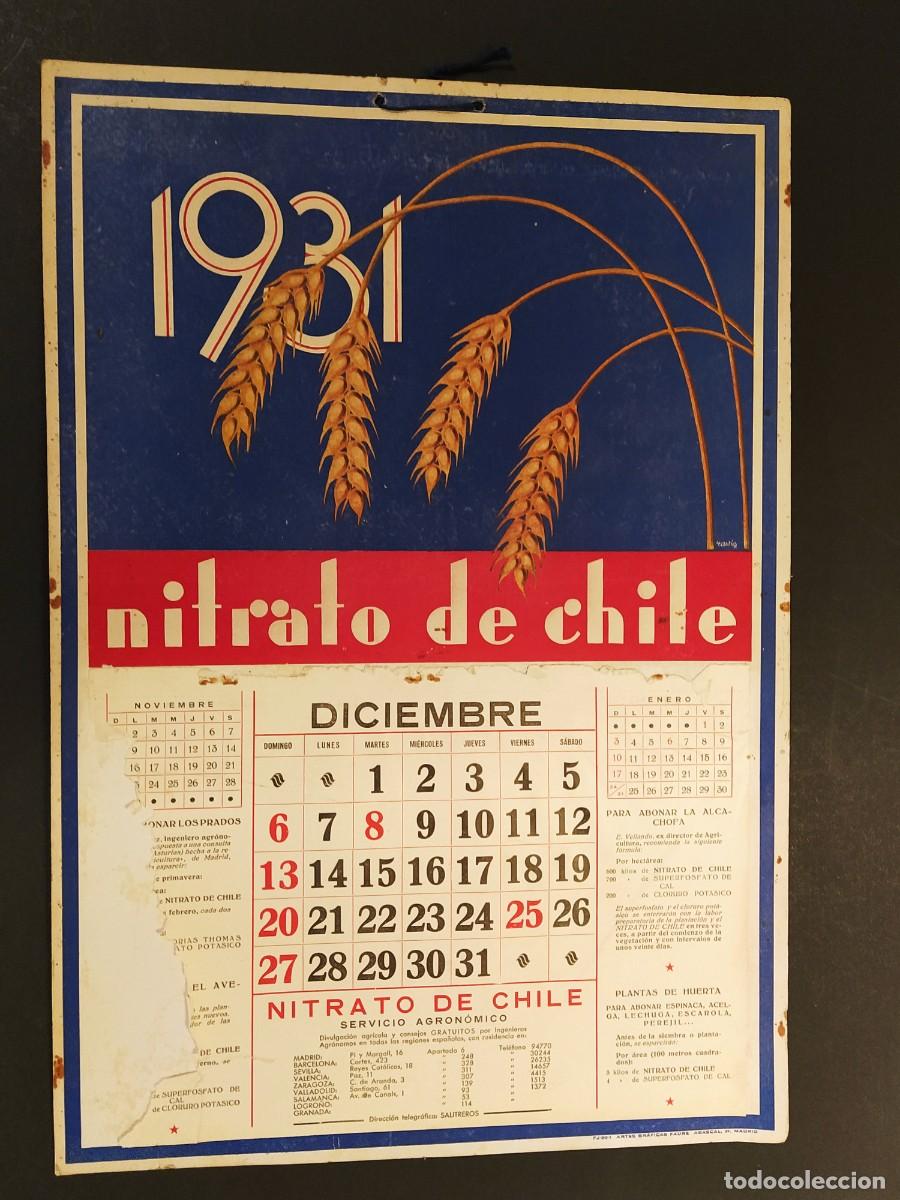 Coleccionismo de carteles: NITRATO DE CHILE - CARTEL ANTIGUO - PUBLICIDAD -VER FOTOS