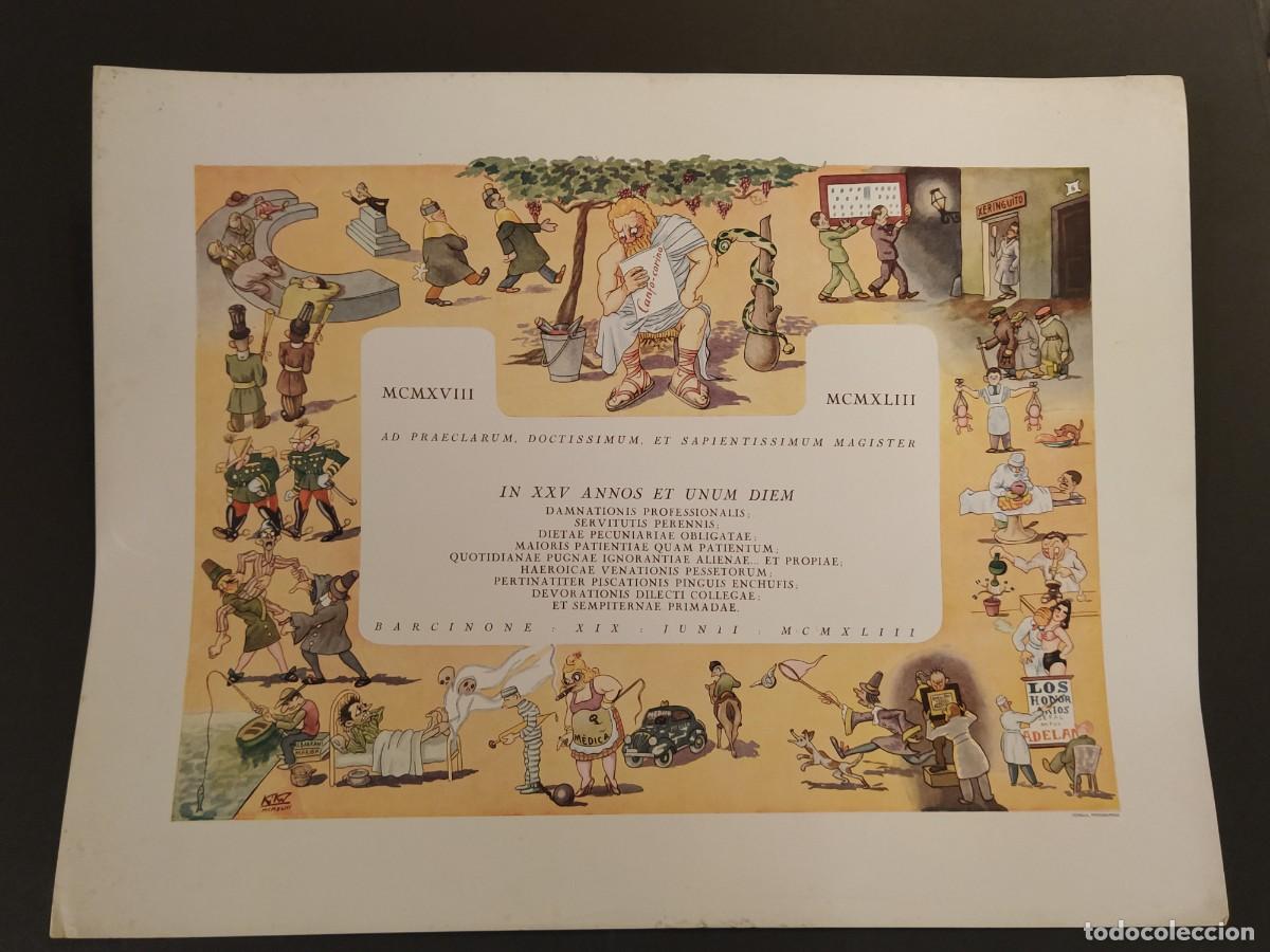 Coleccionismo de carteles: BARCELONA MANIFIESTO SATIRICO A&Ntilde;O 1943 - TOBELLA IMP - CARTEL ANTIGUO -VER FOTOS