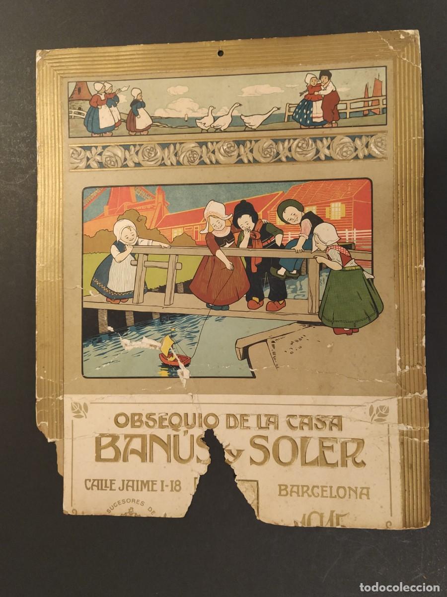 Coleccionismo de carteles: BANUS Y SOLER - BARCELONA - CARTEL ANTIGUO -VER FOTOS