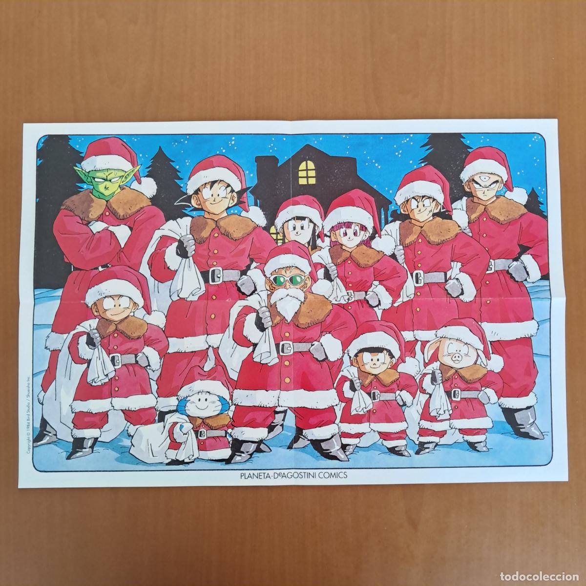 Collectionnisme d'affiches: P&oacute;ster de Bola de Drag&oacute;n, Dragon Ball, Bola de Drac. Tem&aacute;tica navide&ntilde;a, a&ntilde;o 1984. Pap&aacute; Noel