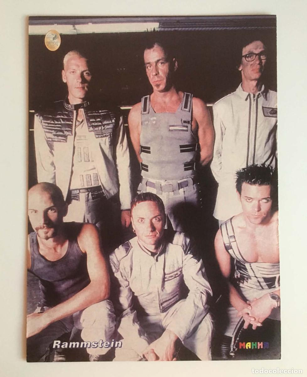 Coleccionismo de carteles: Rammstein / Faith Evans Vintage Double-Sided Poster A4 - Mania Magazine Bulgaria Music