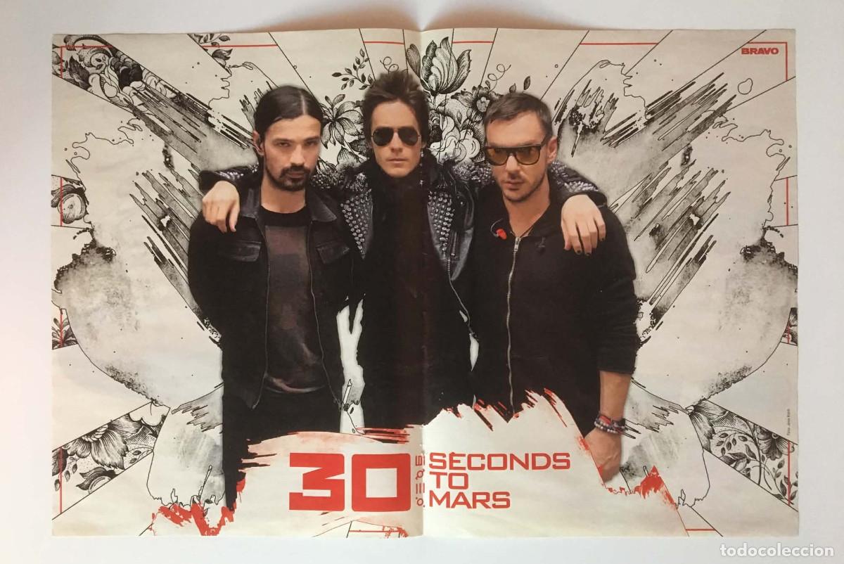 Coleccionismo de carteles: 30 Seconds To Mars / Selena Gomez Double-Sided Poster A3 - Bravo Magazine Germany Music