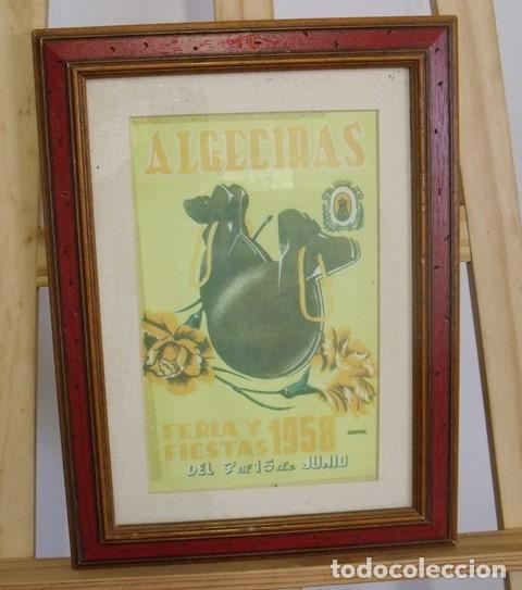 Coleccionismo de carteles: Cuadro Cartel Algeciras Feria y Fiestas 1958