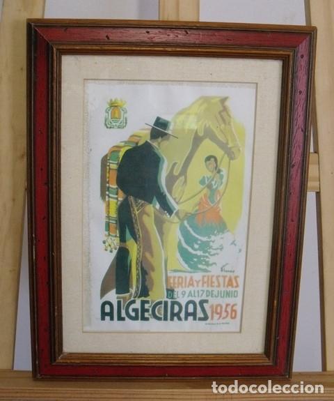 Coleccionismo de carteles: Cuadro Cartel Algeciras Feria y Fiestas 1956