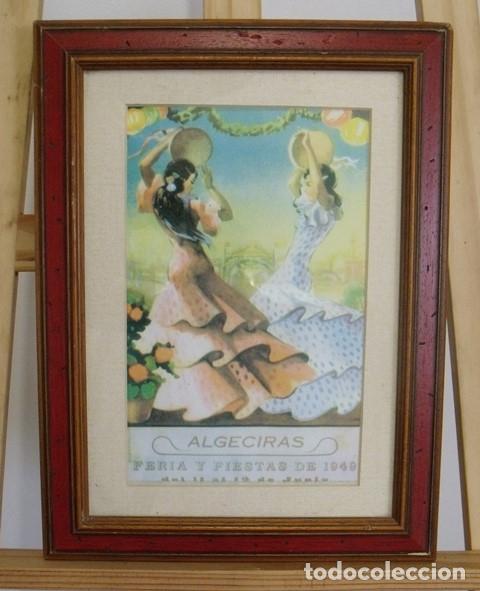 Coleccionismo de carteles: Cuadro Cartel Algeciras Feria y Fiestas 1949