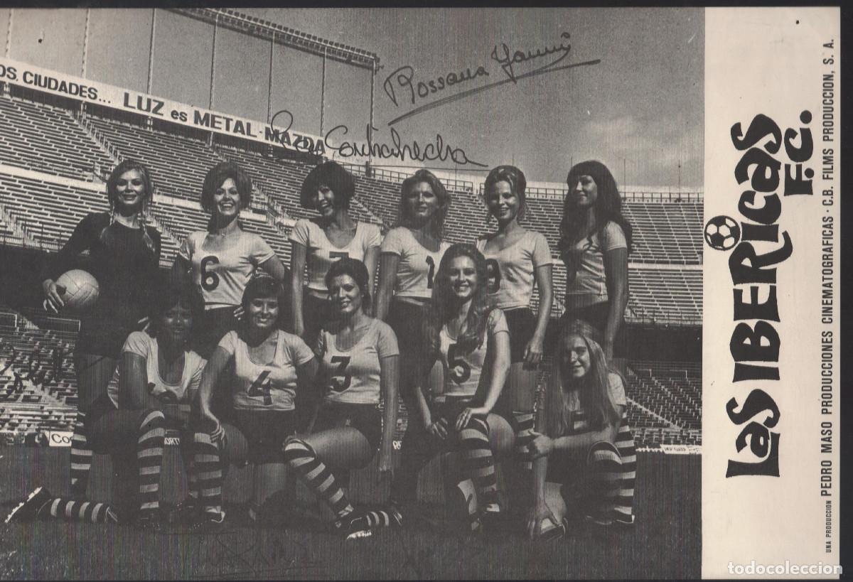 Coleccionismo de carteles: Cartelito de la pelicula LAS IBERICAS F.C. Pedro Maso.Las Jennifer Hermoso de los a&ntilde;os 70