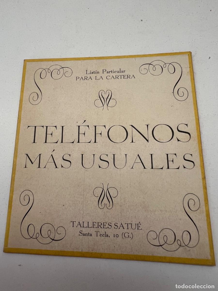 Collectionnisme d'affiches: AGENDA TELEFONOS TALLERES SATU&Eacute; JULIO 1926