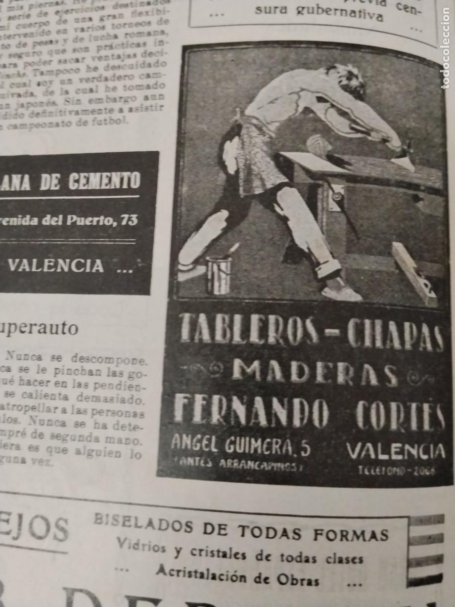 Coleccionismo de carteles: TABLEROS CHAPAS MADERAS FERNANDO CORTES VALENCIA HOJA A&Ntilde;O 1928