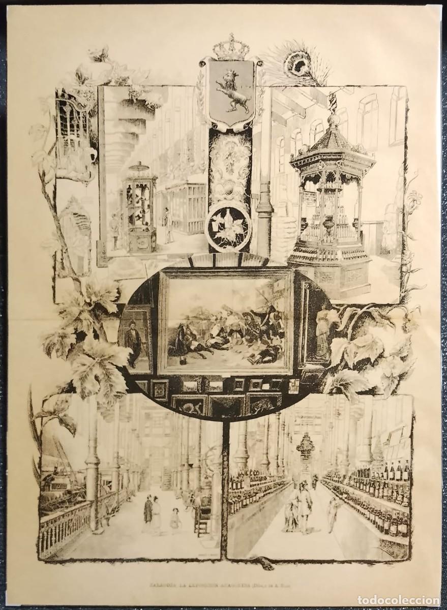 Coleccionismo de carteles: GRABADO 1886 - LA ILUSTRACI&Oacute;N IBERICA - ZARAGOZA: LA EXPOSICION ARAGONESA........