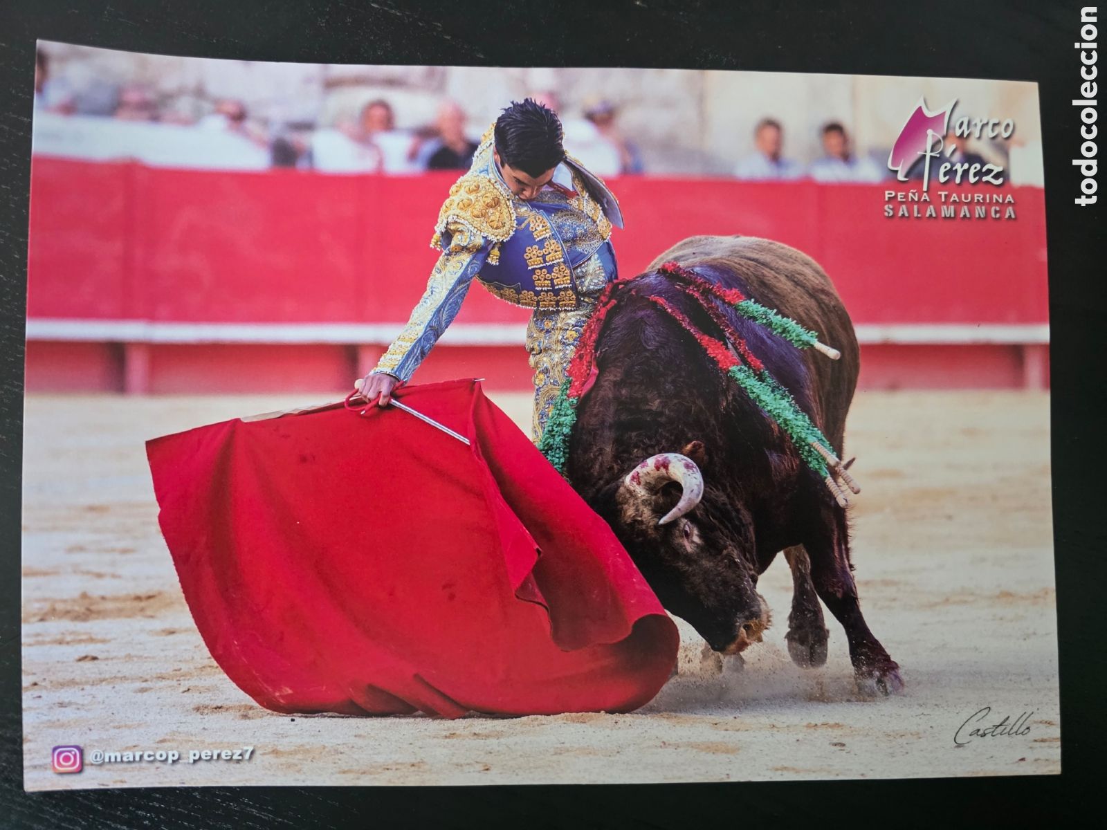 Colecionismo de cartazes: FOTO DEL TORERO MARCO PEREZ...FIRMADA A MANO