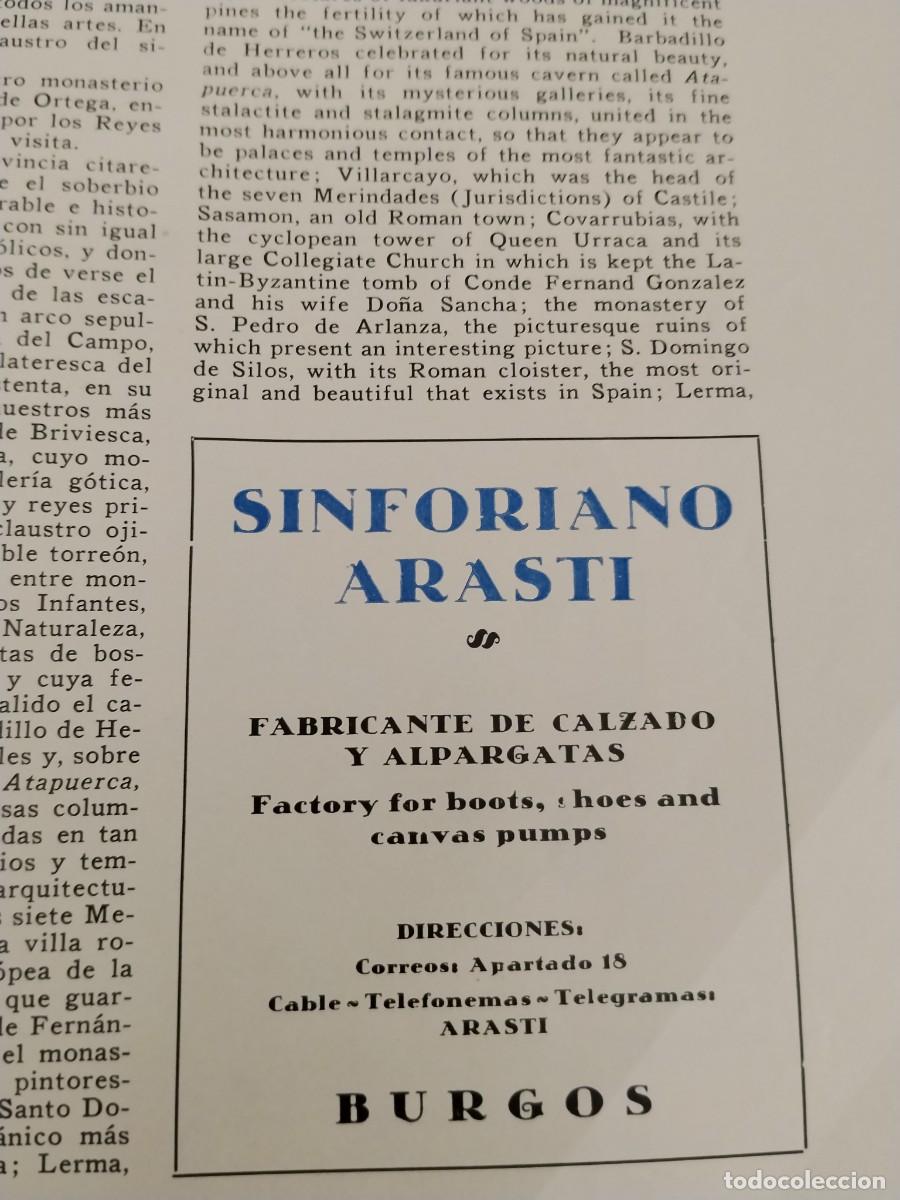 Coleccionismo de carteles: FABRICA DE CALZADOMY ALPARGATAS SINFORIANO ARASTI BURGOS HOJA REVISTA A&Ntilde;O 1931-1932