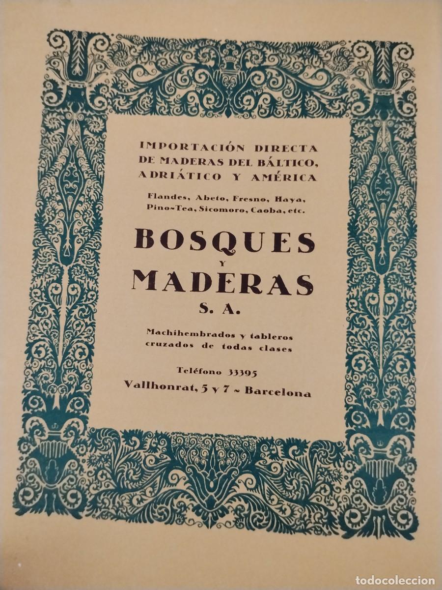 Coleccionismo de carteles: BOSQUES Y MADERAS S.A. IMPORTACION MADERAS BALTICO ADRIATICO AMERICA BARCELONA HOJA A&Ntilde;O 1931-1932