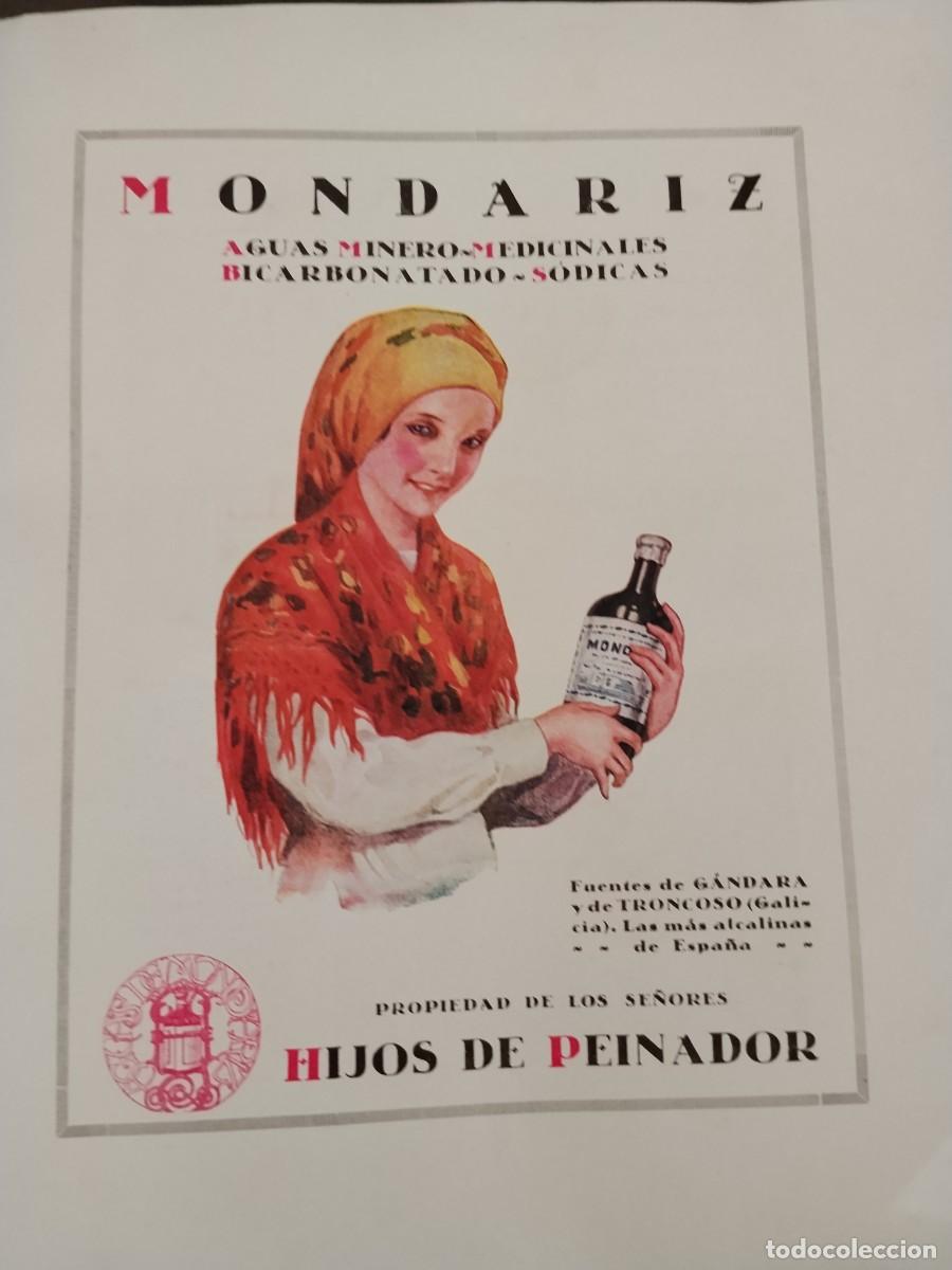 Coleccionismo de carteles: BALNEARIO MONDARIZ HIJOS PEINADOR FUENTES GANDARA TRONCOSO AGUAS MEDICINALES 4 PAGINAS A&Ntilde;O 1931-1932