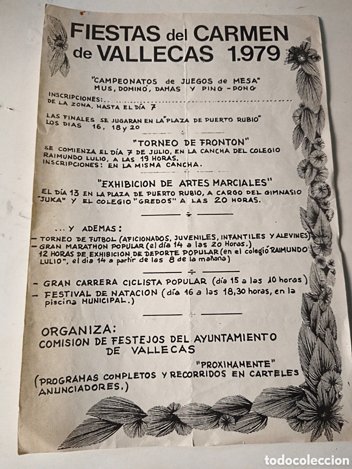 Colecionismo de cartazes: Fiestas del Carmen de Vallecas 1979.