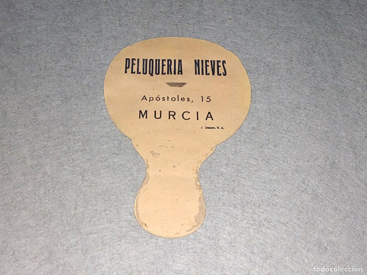 Coleccionismo de carteles: Publicidad. PayPay Errol Flynn, peluquer&iacute;a Nieves Murcia, 18 cm largo, a&ntilde;os 40-50