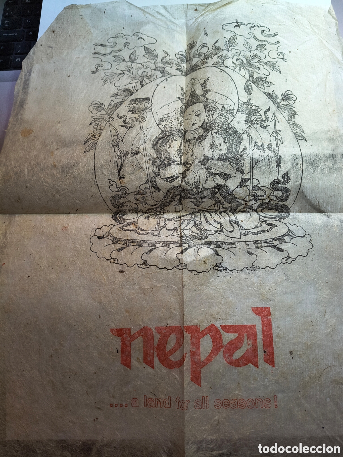Coleccionismo de carteles: Dibujo sobre papel de arroz. Nepal