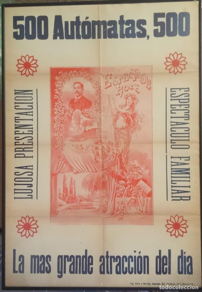 Coleccionismo de carteles: Cartel antiguo &ldquo;500 Aut&oacute;matas, 500&rdquo; &ndash; Espect&aacute;culo Roca
