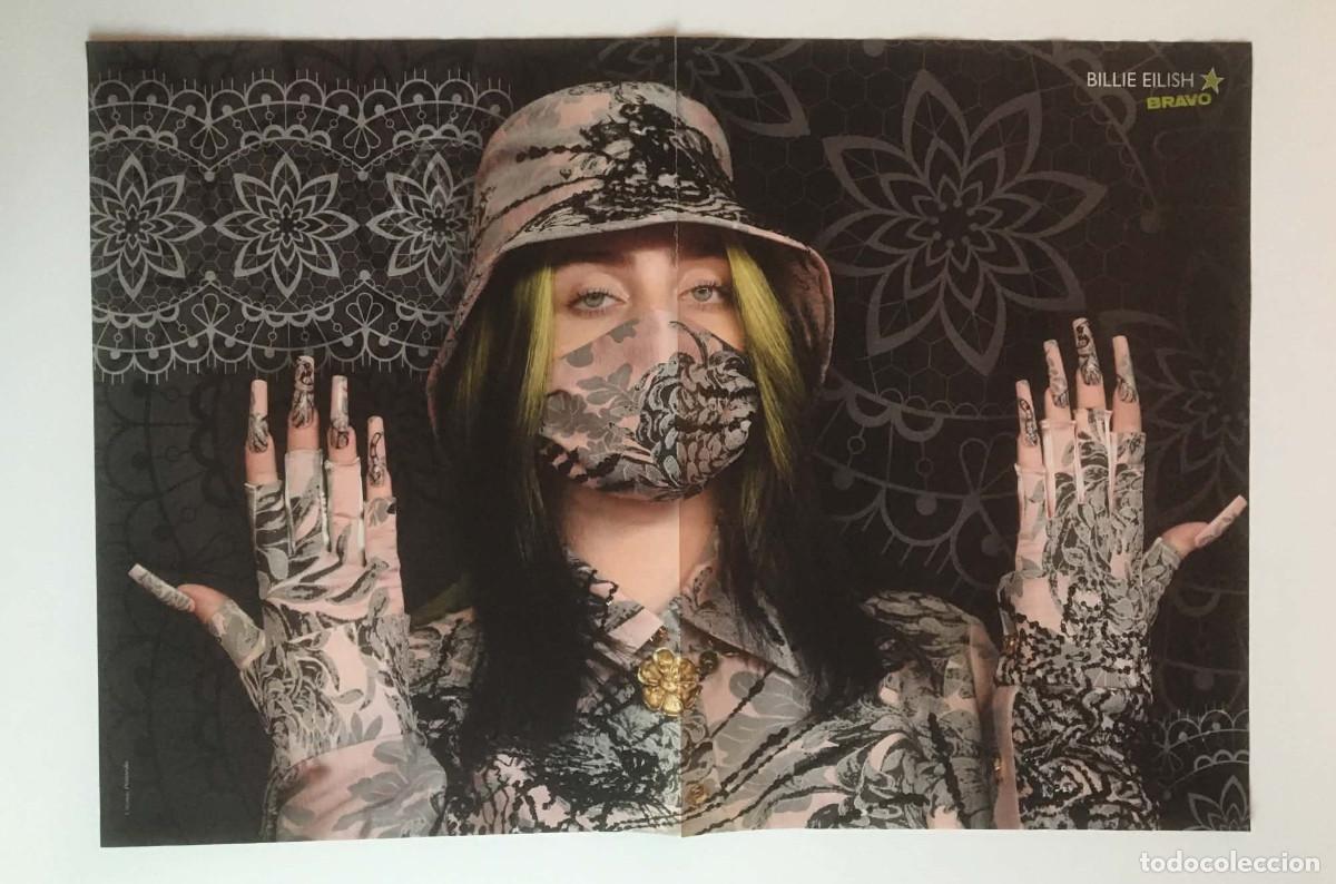 Coleccionismo de carteles: Billie Eilish / Dua Lipa Original Double-Sided Poster A3 - Bravo Magazine Bulgaria Music