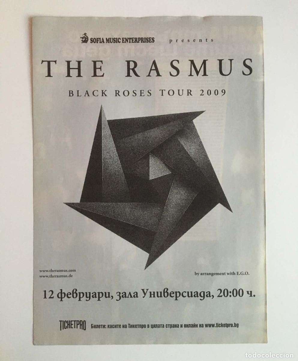 Coleccionismo de carteles: The Rasmus Black Roses Tour 2009 Sofia Concert Promo Advert Mini Poster A4 HiClub Magazine Bulgaria