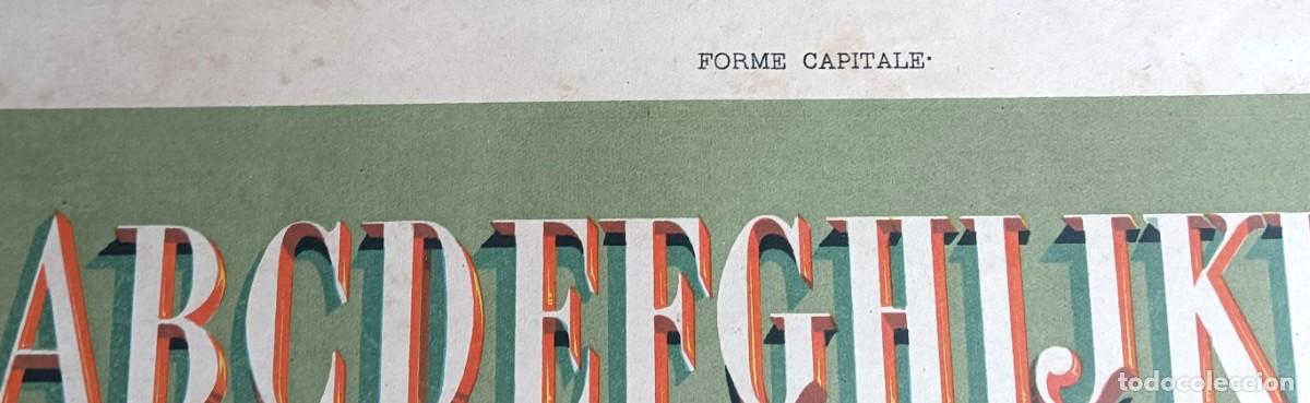 Coleccionismo de carteles: Cartel escolar tipograf&iacute;a - Forme capitale - Foto 2