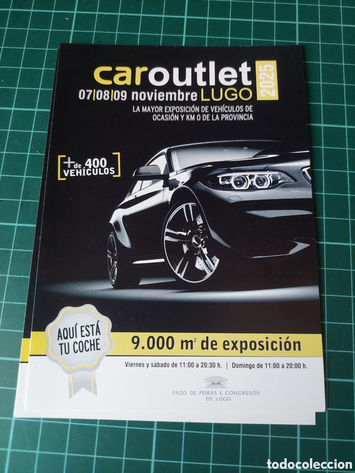 Coleccionismo de carteles: PEQUE&Ntilde;O CATTEL AUTOM&Oacute;VIL CAROUTLET LUGO
