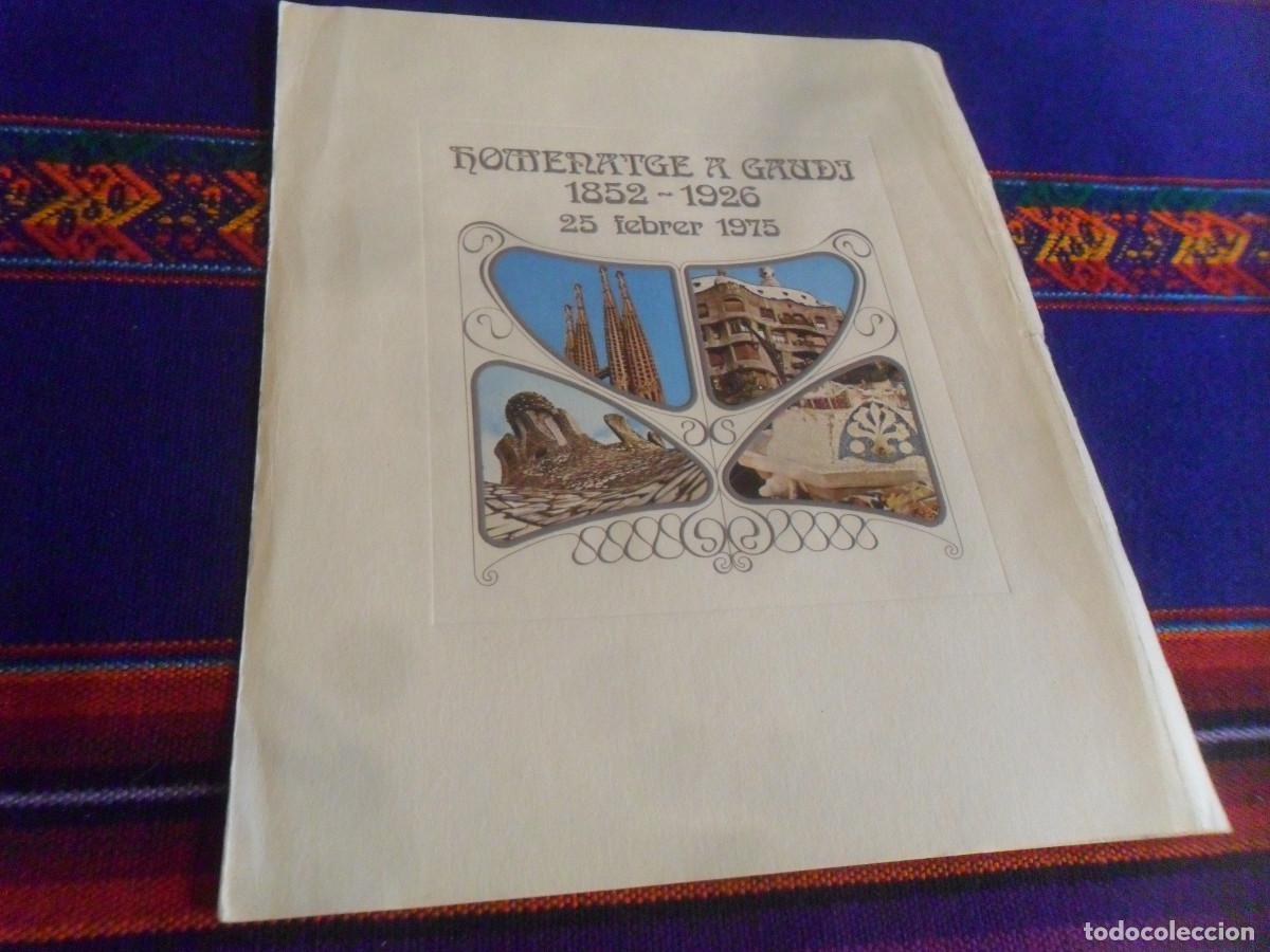 Coleccionismo de carteles: L&Aacute;MINA HOMENATGE A GAUD&Iacute; 1852-1926 25 FEBRER 1975. NUMERADA 1846. 21X18 CMS.