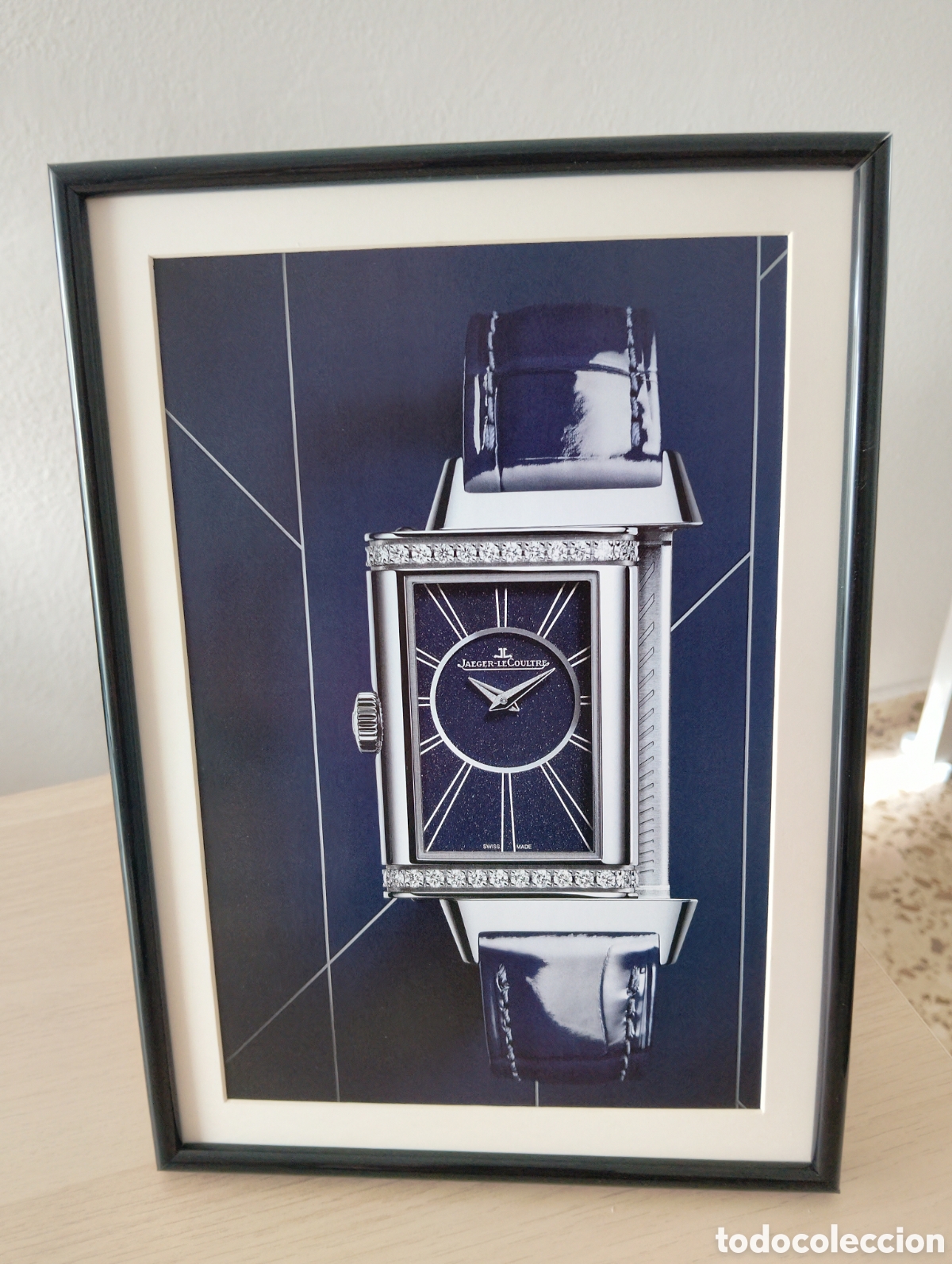 Coleccionismo de carteles: Jaeger LeCoultre reloj anuncio original enmarcado