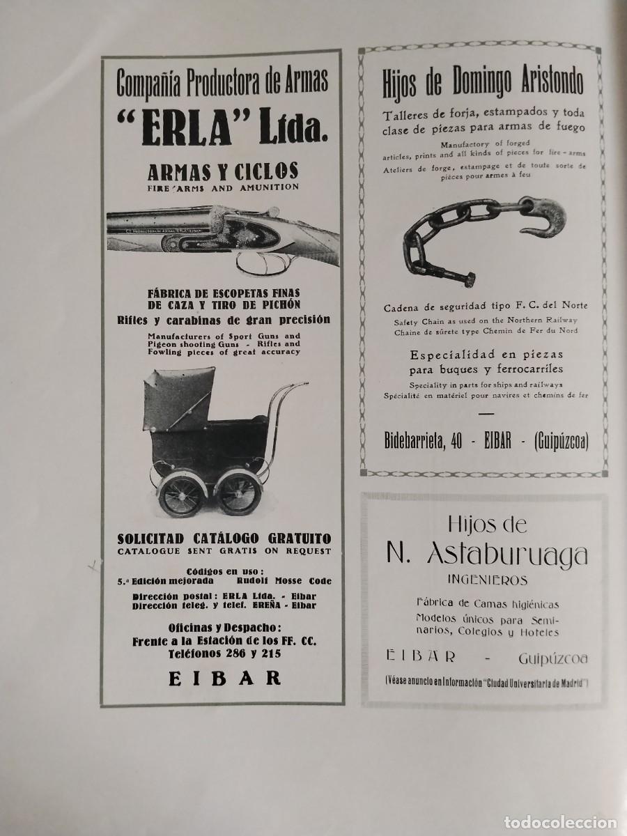 Coleccionismo de carteles: COMPA&Ntilde;IA PRODUCTORA DE ARMAS ERLA LIDA FABRICA ESCOPETAS ARMAS Y CICLOS EIBAR 1931-1932