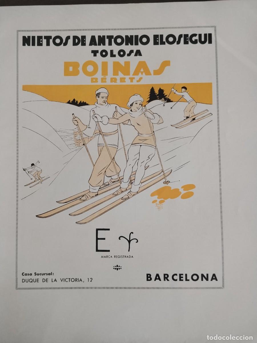Coleccionismo de carteles: NIETOS DE ANTONIO ELOSEGUI TOLOSA BOINAS BERETS HOJA REVISTA A&Ntilde;OM 1931-1932