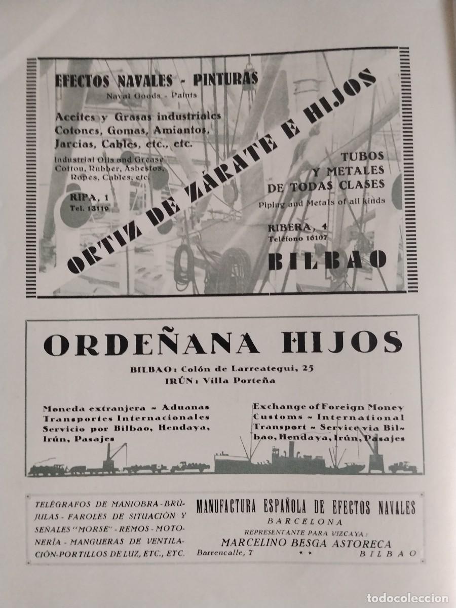 Coleccionismo de carteles: EFECTOS NAVALES ORTIZ DE ZARATE E HIJOS / ORDE&Ntilde;ANA HIJOS ADUANAS BILBAO IRUN HOJA A&Ntilde;O 1931-1932