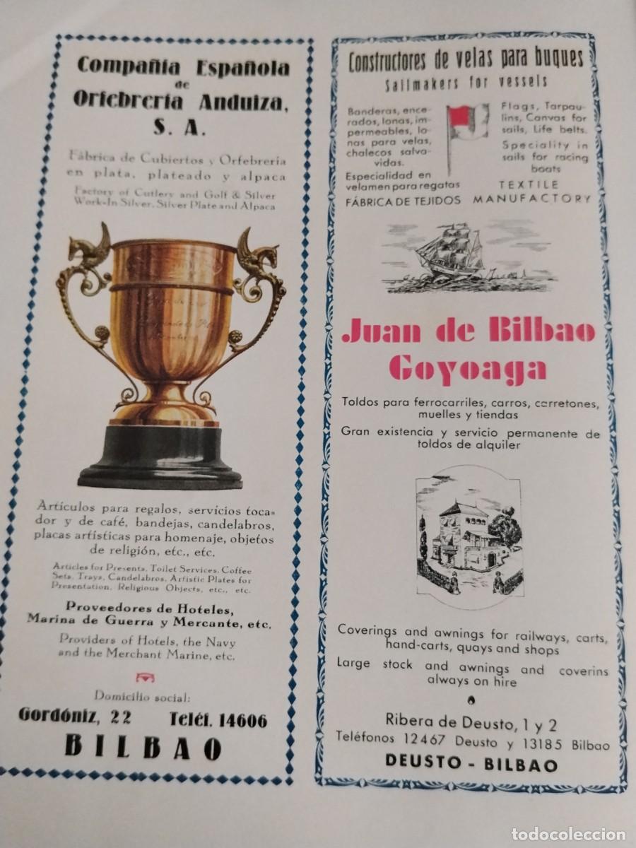 Coleccionismo de carteles: CONSTRUCTORES DE VELAS PARA BUQUES JUAN DE BILBAO GOYOAGA DEUSTO BILBAO HOJA A&Ntilde;O 1931-1932