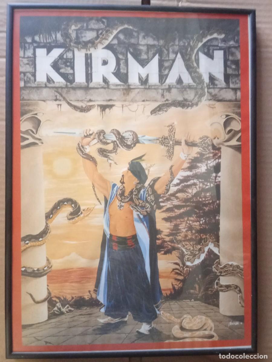 Coleccionismo de carteles: Cartel original enmarcado - Fakir Kirman (Ilusionismo / Circo retro)