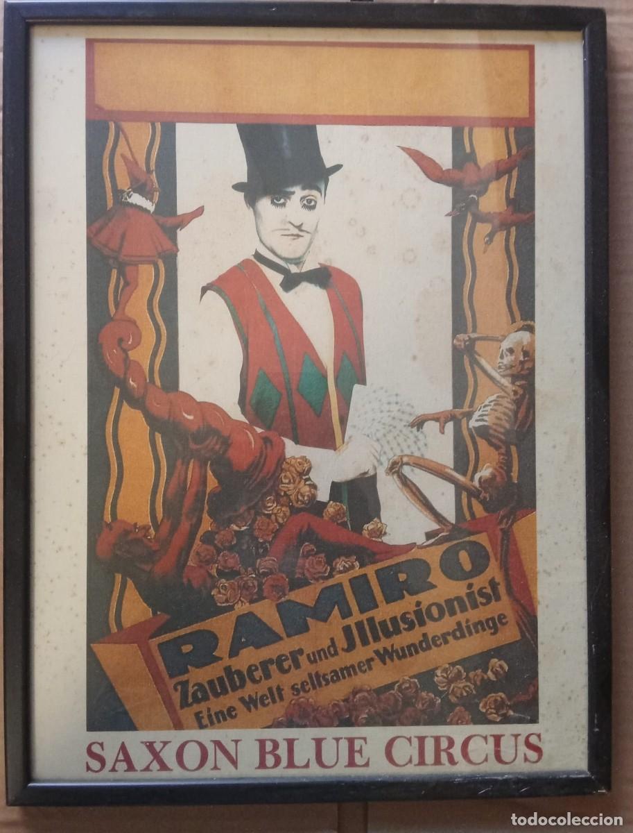 Coleccionismo de carteles: Cartel enmarcado vintage - Mago &rdquo;Don Ramiro&rdquo; (Ilusionismo / Circo cl&aacute;sico)