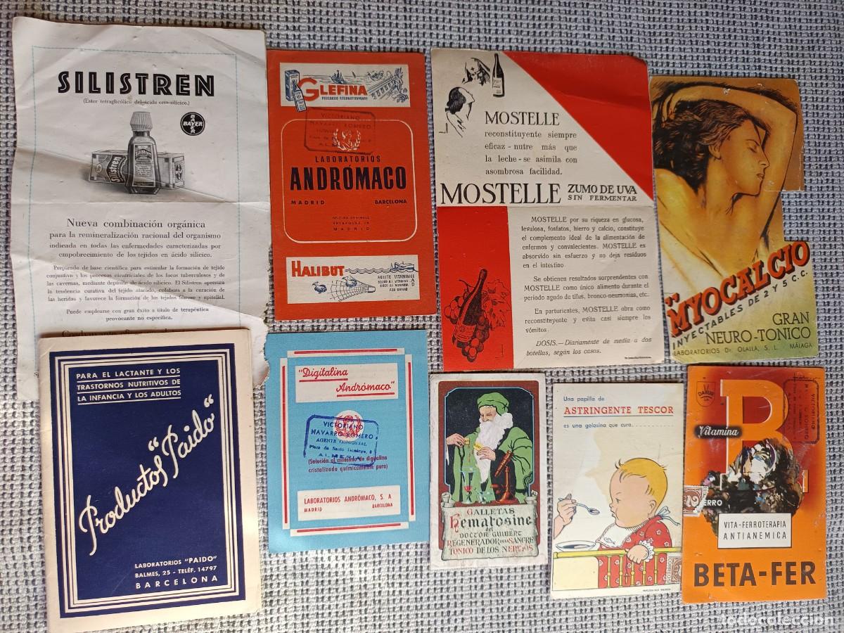Coleccionismo de carteles: Lote de propaganda y prospectos de medicamentos a&ntilde;os 20-30