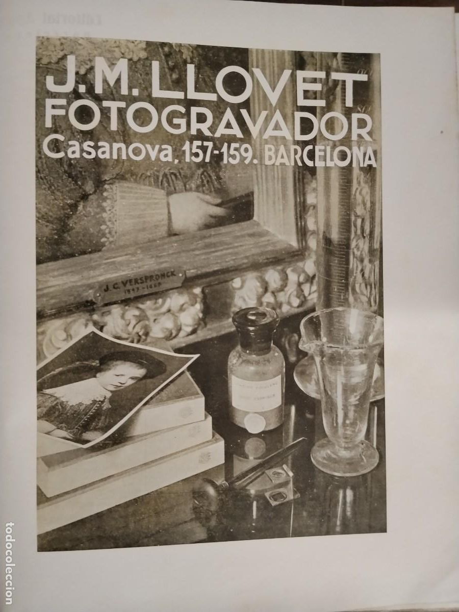 Coleccionismo de carteles: FOTOGRAVADOR J.M.LLOVET / JUAN PASANAU / CLICHES FURNELLS VIUDA GOMEZ BARCELONA HOJA A&Ntilde;O 1931-1932